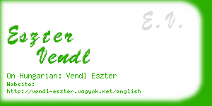 eszter vendl business card